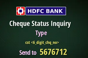 HDFC Bank Cheque book status