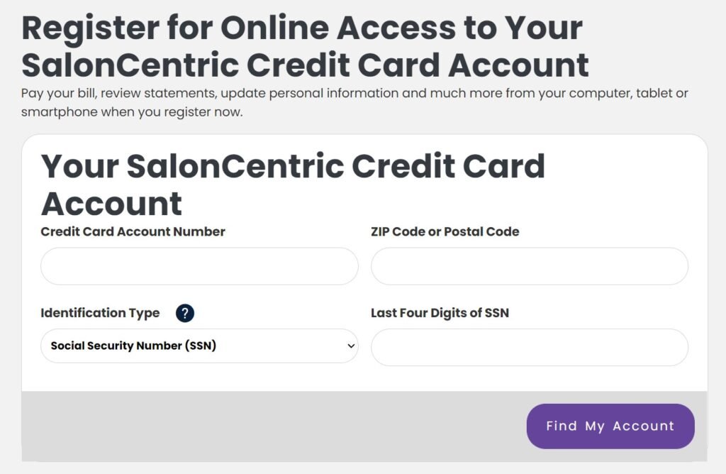 SalonCentric account registration