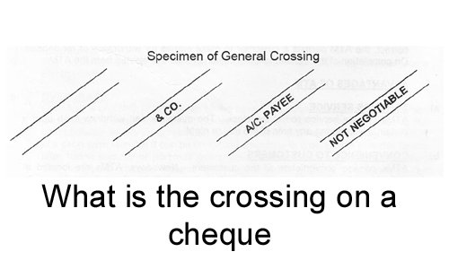 What is the crossing on a cheque