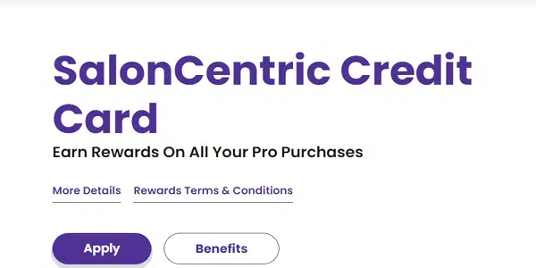 Salon centric credit card benefits